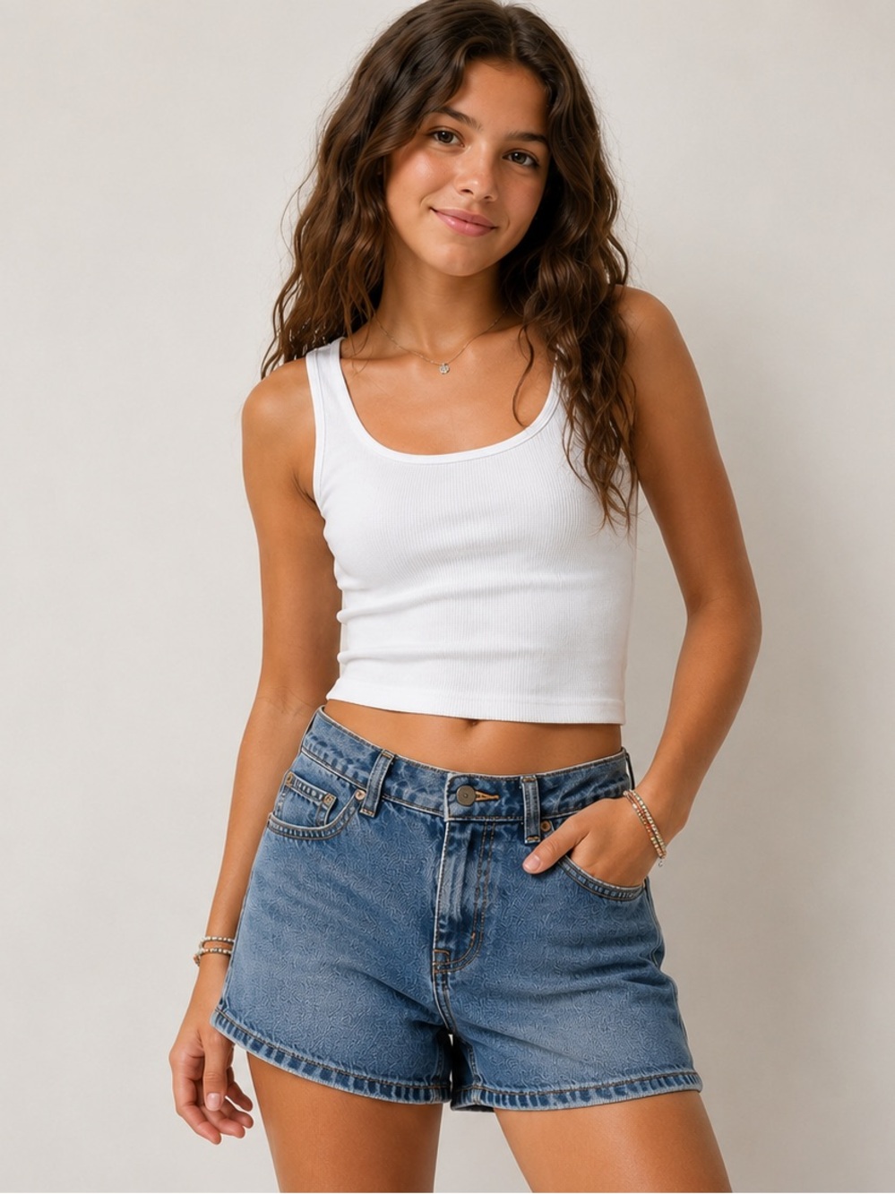 Limited Too Girls Size 14 Jean Denium Shorts with Pockets
